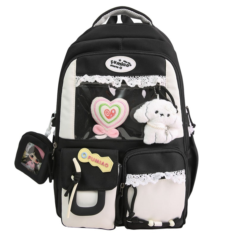 Cute and Functional School Backpack-https://detail.1688.com/offer/935111825205.html-Calm Wears-Black-Calm Wears