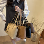 Elegant Structured Tote Bag with Decorative Scarf