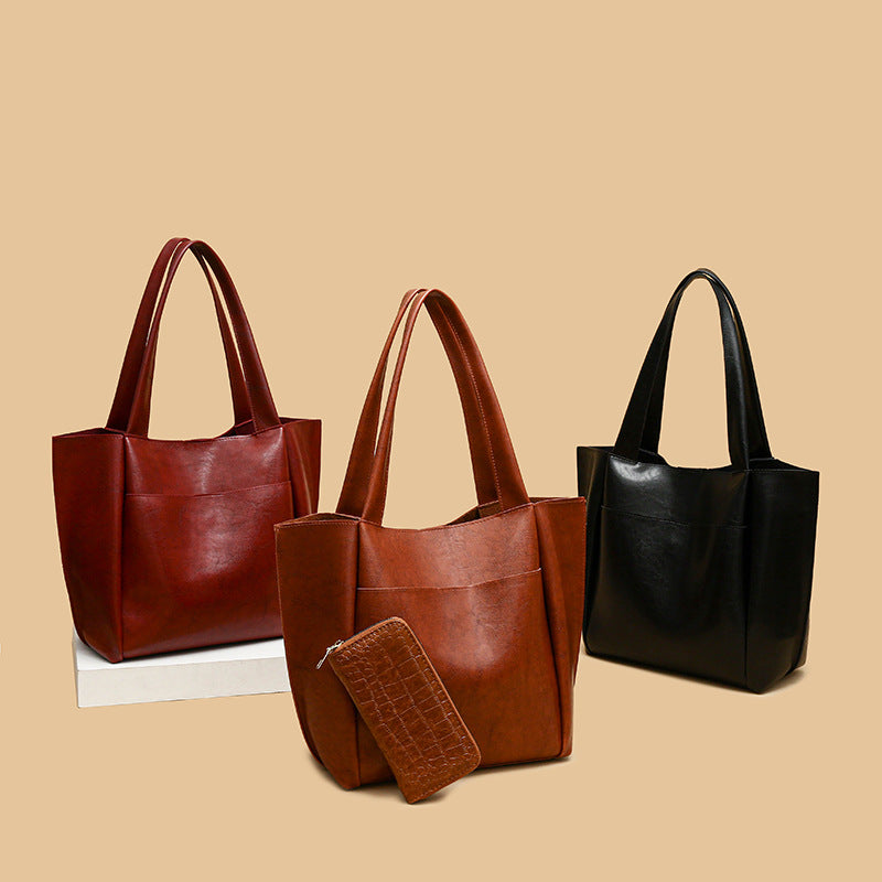 Women's Tote Bag with multifunctional interior layout-https://detail.1688.com/offer/891871909032.html-Calm Wears-Black-Size: without wallet-Calm Wears
