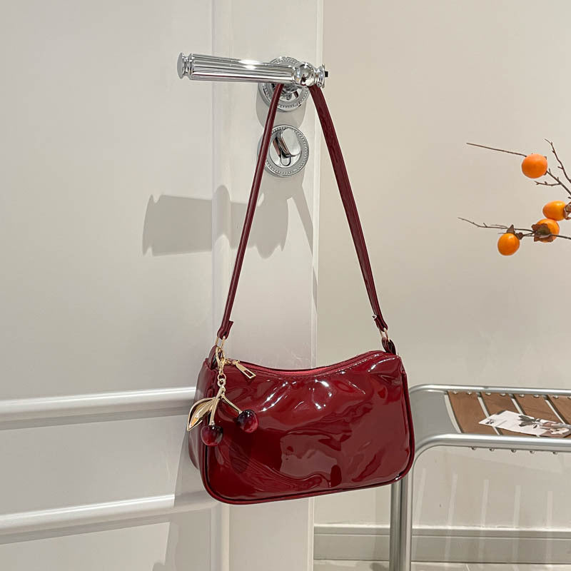 WoGlossy Textured Handheld Crossbody Bag