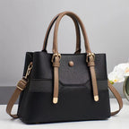 Women's Structured Tote Bag-https://detail.1688.com/offer/902596431945.html-Calm Wears-Black-281320-Calm Wears