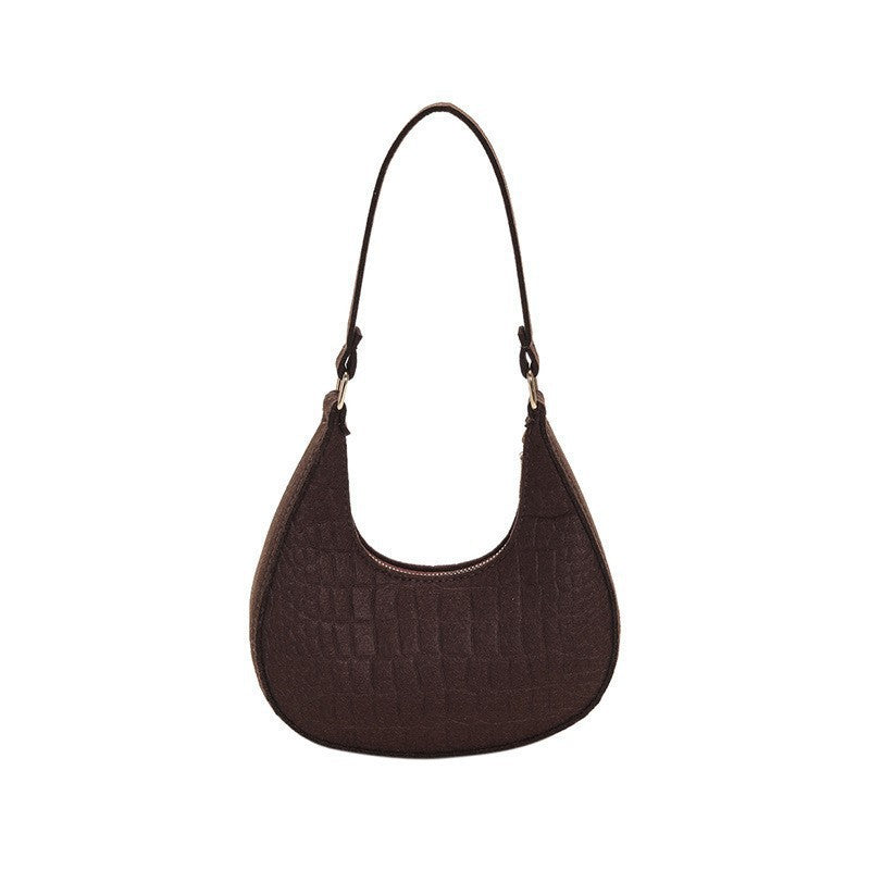 WoCrocodile Texture Handheld Hobo Bag