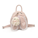 Cute backpack with detailed bunny ears applique