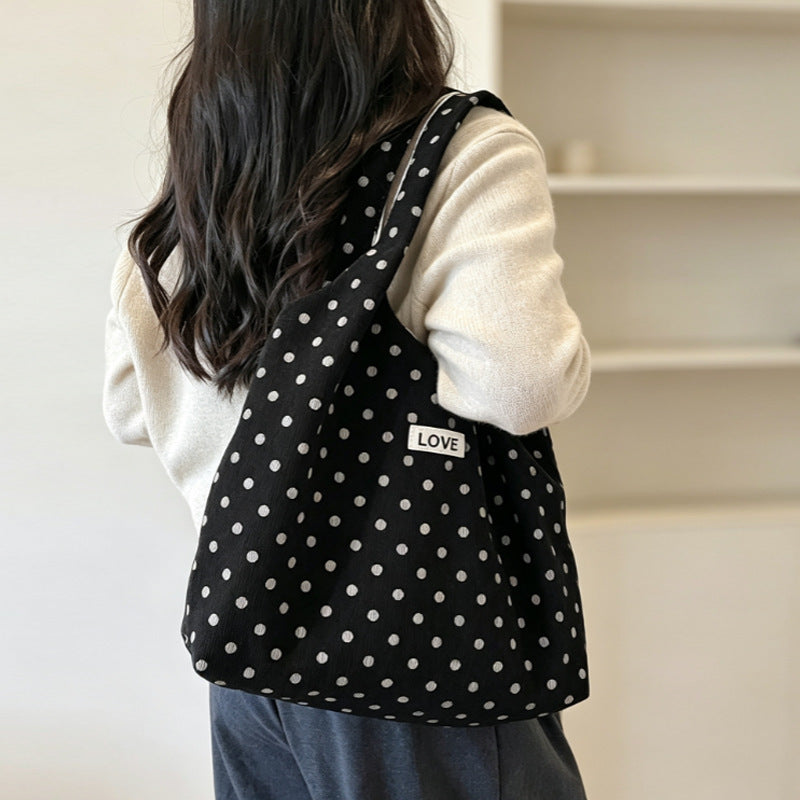 Casual Polka Dot Tote Bag