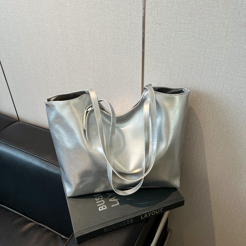 Women's stylish tote bag with practical inner pockets-https://detail.1688.com/offer/914664890411.html-Calm Wears-White-nothing-Calm Wears