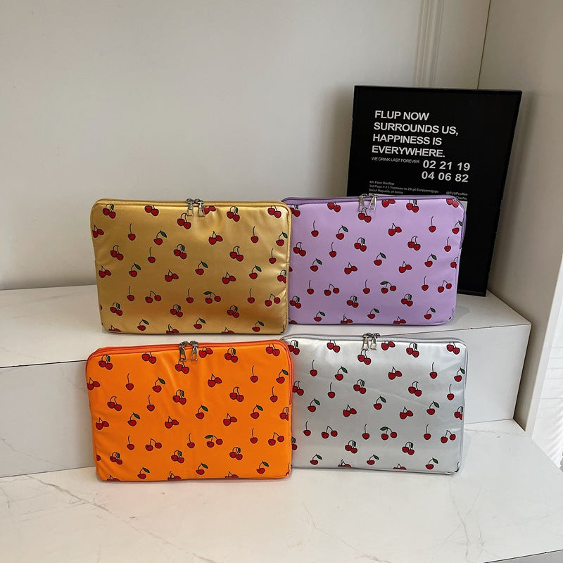 Playful Cherry Print Laptop Sleeve