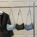 Stylish Chain-Handled Hobo Bag