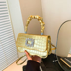 Glamorous Crocodile Texture Evening Handbag