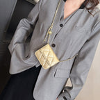 Women's mini crossbody bag with shiny chain and charming pendant-https://detail.1688.com/offer/771499177012.html-Calm Wears-Braun-nothing-Calm Wears