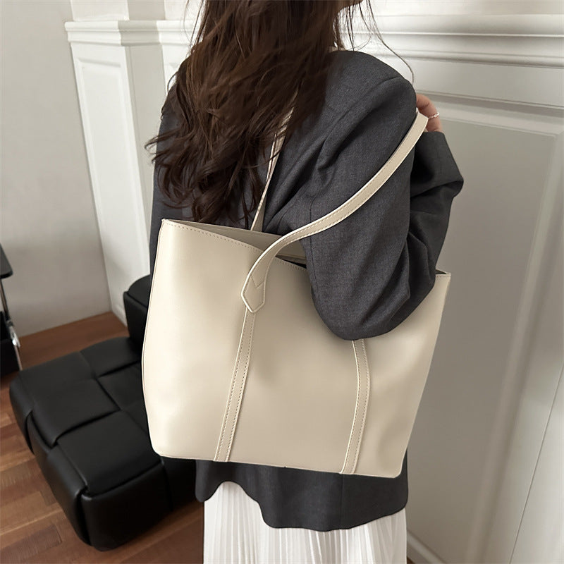 Women elegant tote bag with minimalist structure-https://detail.1688.com/offer/1029572855326.html-Calm Wears-Braun-nothing-Calm Wears