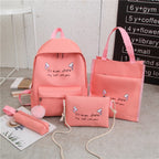 Cute Character Multi-Piece Backpack Set