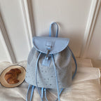 WoStar-Patterned Drawstring Backpack