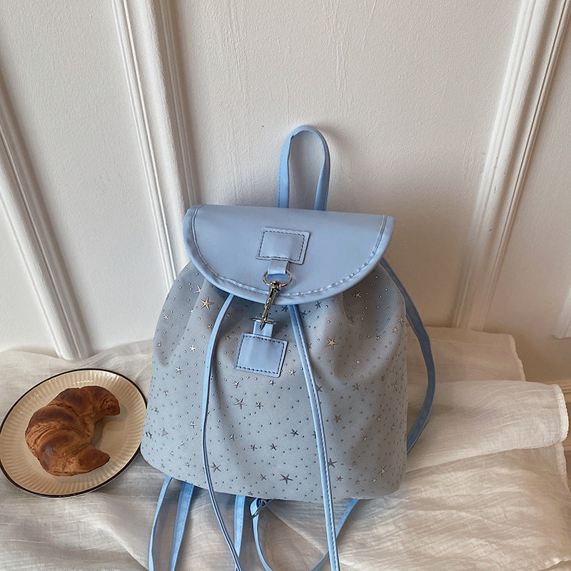 WoStar-Patterned Drawstring Backpack