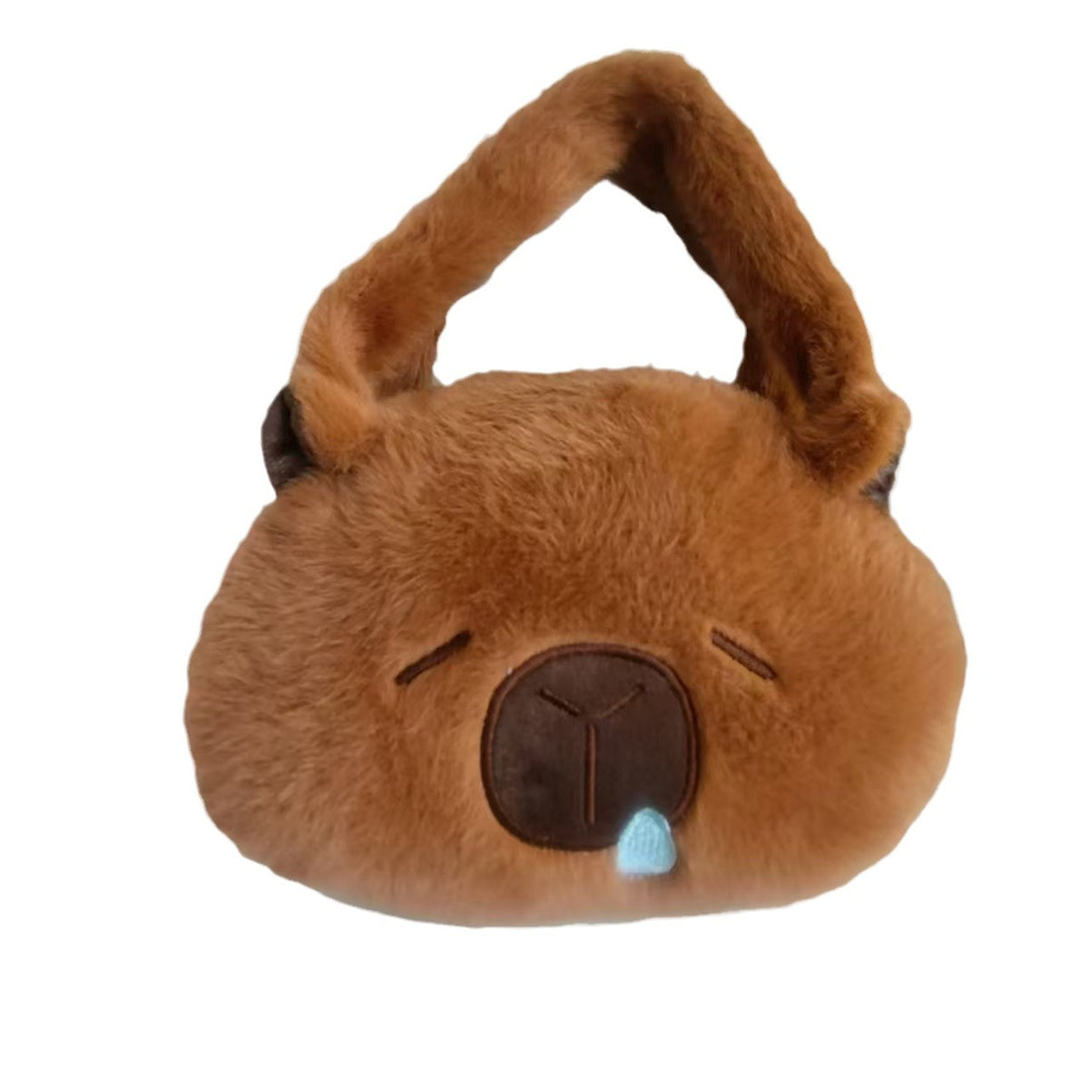 Plush Shoulder Bag with Cute Animal Motif