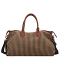 Chic Houndstooth Weekend Duffle Bag