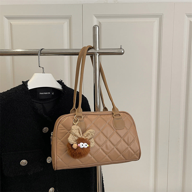 Quilted Faux Leather Handbag
