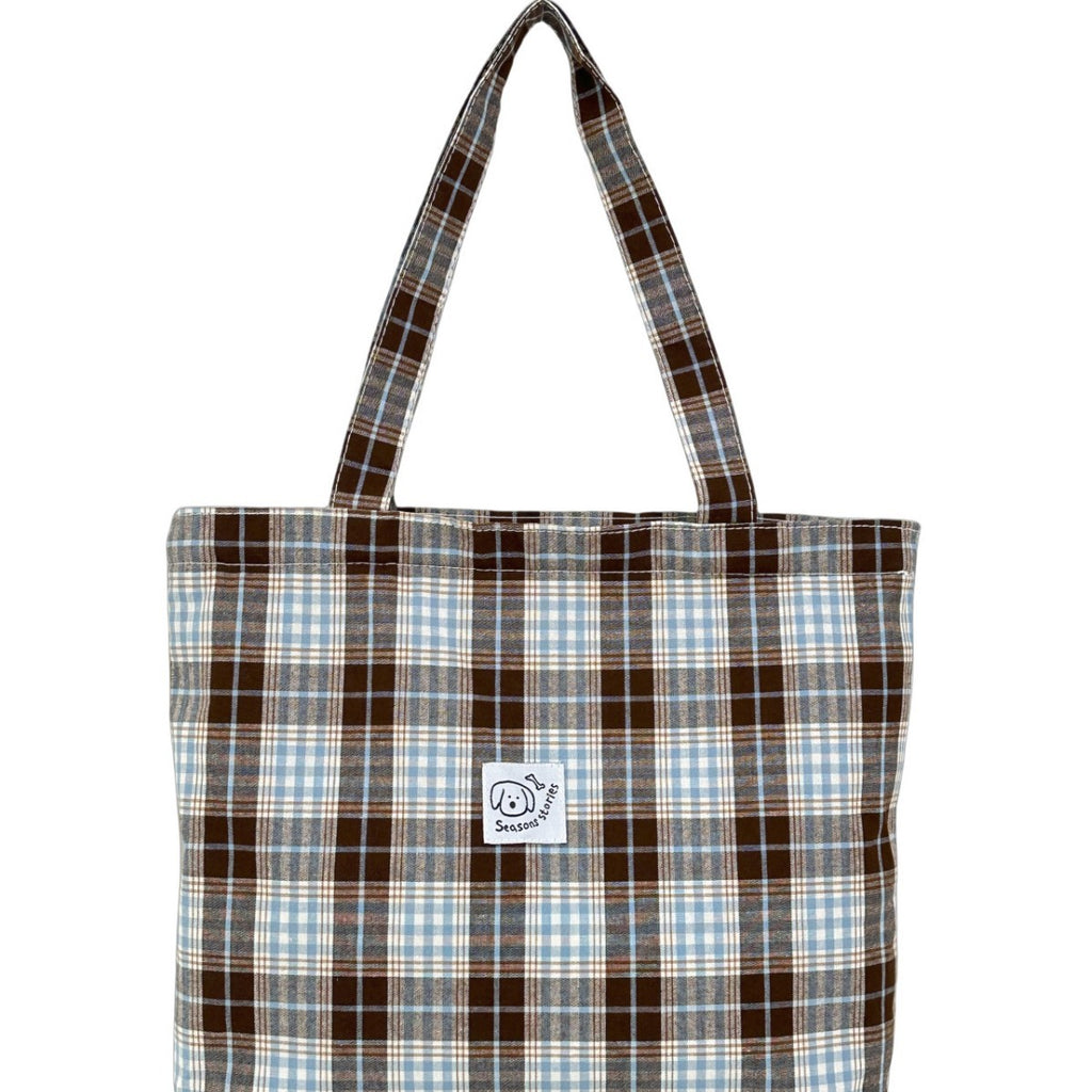 Stylish Plaid Tote Bag
