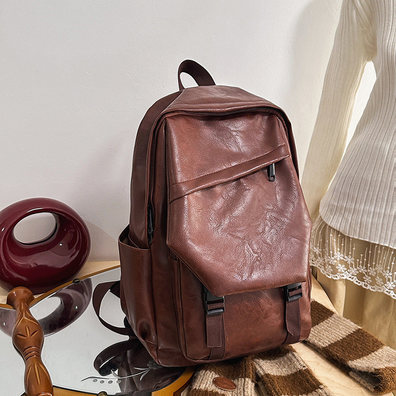 Vintage Inspired Leather Backpack for Daily Travel