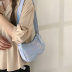 Textured Fabric Shoulder Bag