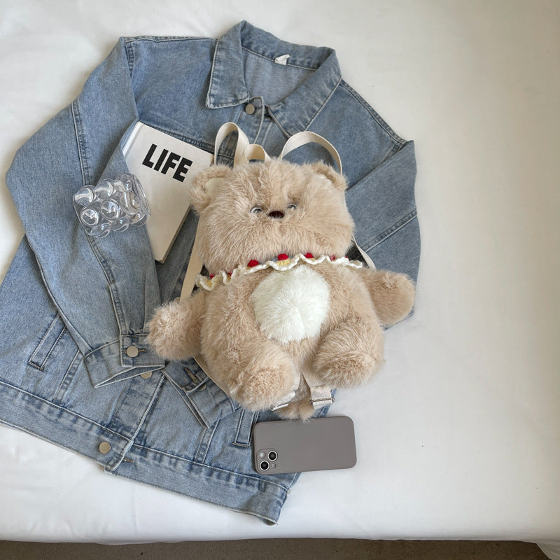 Plush Bear Backpack with Practical Carrying Handles