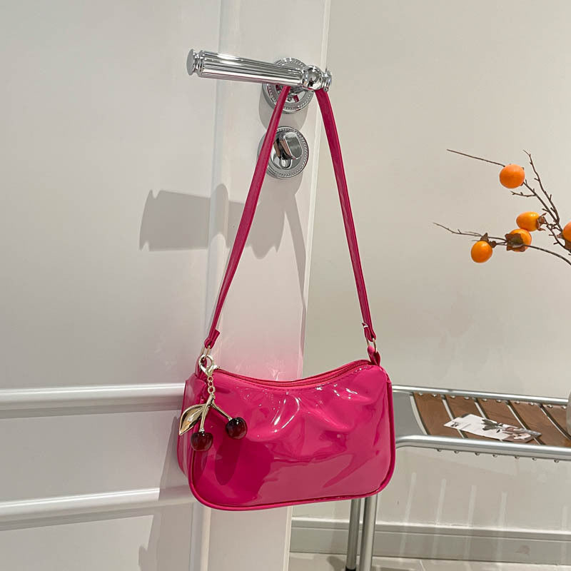 WoGlossy Textured Handheld Crossbody Bag