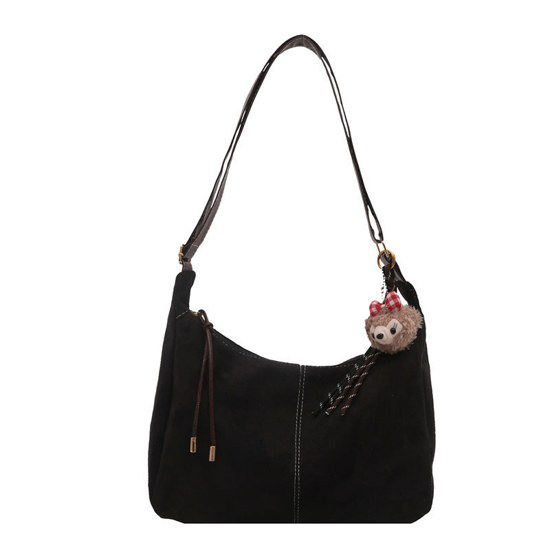 Soft Suede Hobo Handbag