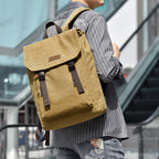 Backpack with Practical Flap Lid and Durable Material