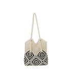 Ladies crocheted shoulder bag with playful sunflower appliqués-https://detail.1688.com/offer/1025216319018.html-Calm Wears-Khaki-nothing-Calm Wears