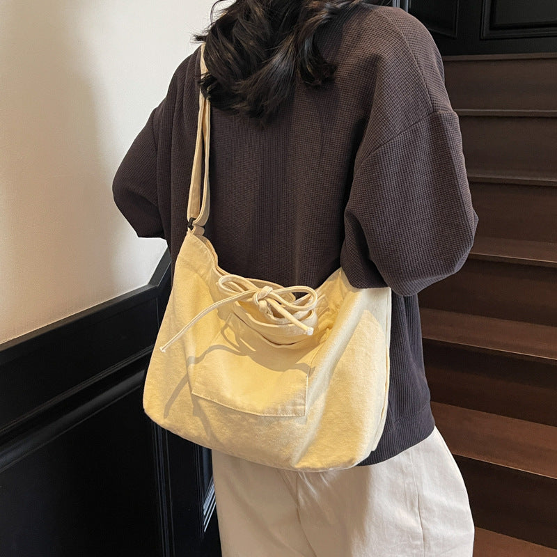 Casual Drawstring Shoulder Bag Calm Wears