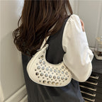Studded Leather Hobo Bag