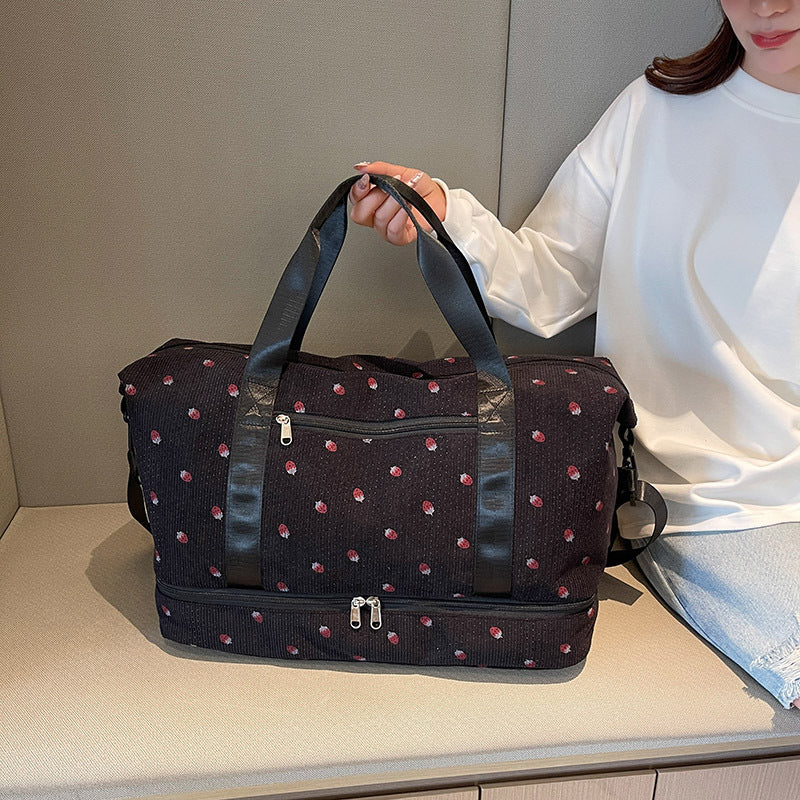 Chic Floral Print Travel Duffle