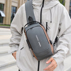 Shoulder bag with ergonomic design and multiple compartments