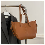 Textured Leather Everyday Tote Bag