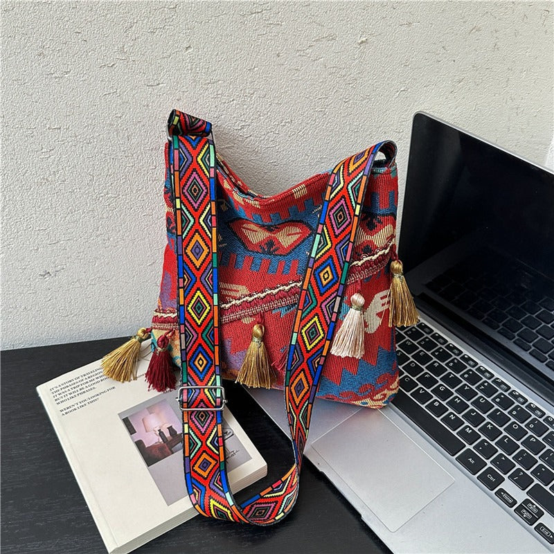WoBohemian Style Embroidered Shoulder Bag