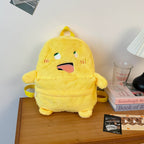 Plush Backpack with Cheerful Face