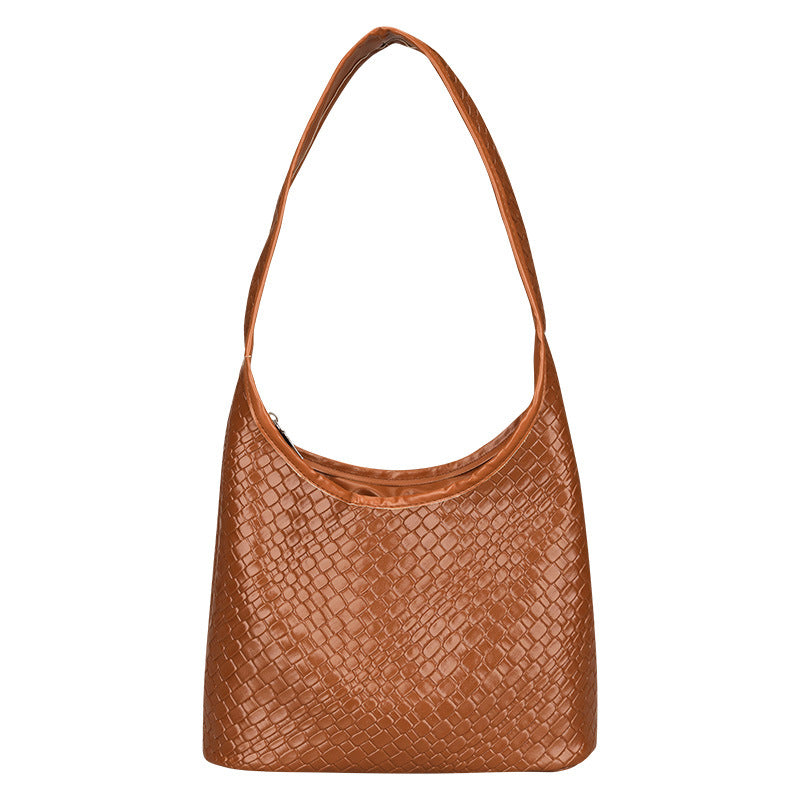 Textured Woven Hobo Bag