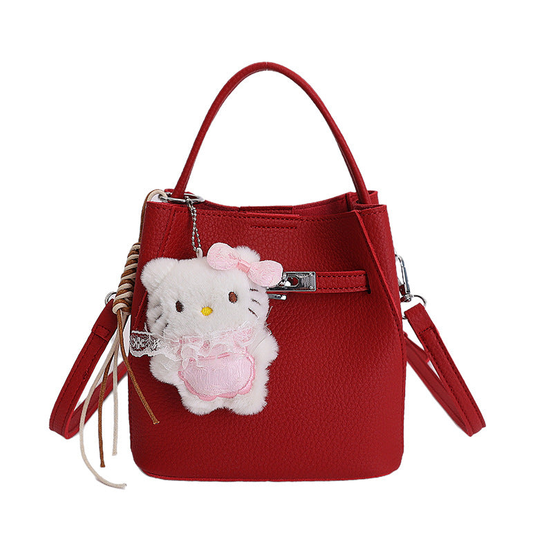 Women's mini handbag with cute charm-https://detail.1688.com/offer/1015137511395.html-Calm Wears-Rot-Size: With pendant-Calm Wears
