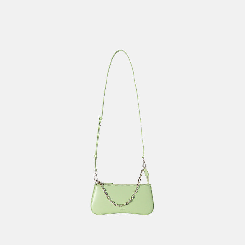 Women's elegant shoulder bag with chain accent-https://detail.1688.com/offer/1031717356936.html-Calm Wears-Green-225-Calm Wears