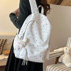 Fashionable backpack with colorful star pattern