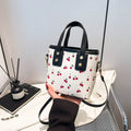 Women's mini handbag with fruity cherry design
