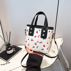 Women's mini handbag with fruity cherry design