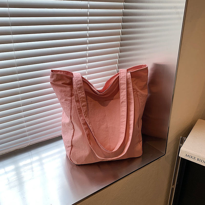 Women's casual tote bag with spacious design and practical inner pockets-https://detail.1688.com/offer/812304993107.html-Calm Wears-Rosa-nothing-Calm Wears