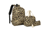 Stylish Leopard Print Backpack and Accessory Set