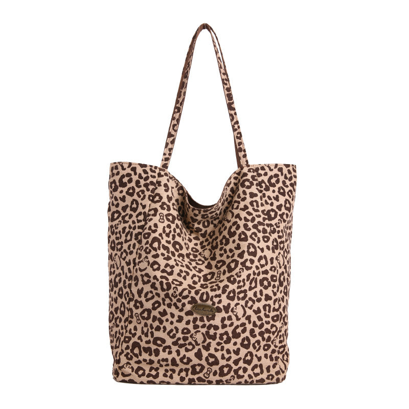 Stylish Reversible Leopard Print Tote Bag
