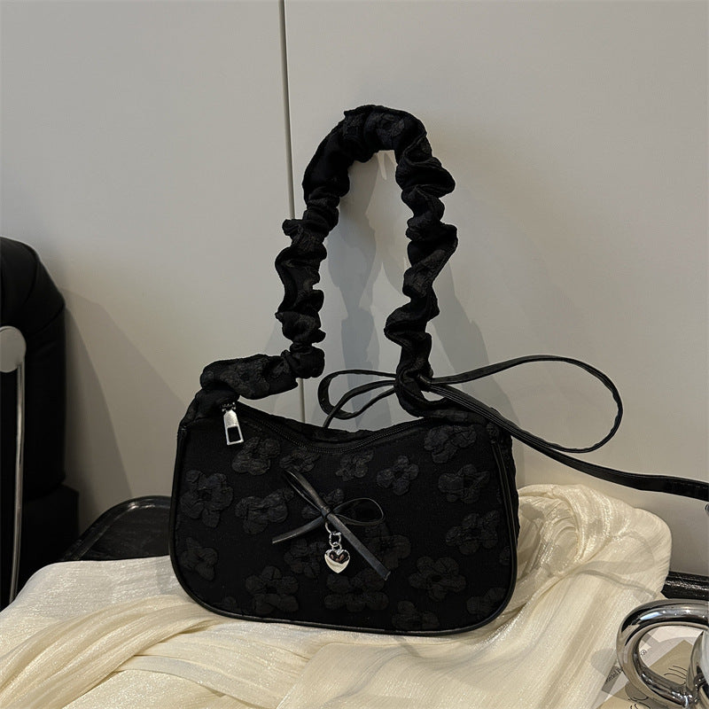Elegant Floral Embellished Shoulder Bag
