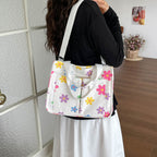 WoFloral Print Utility Tote Bag