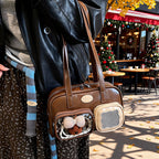 Women's shoulder bag with unique drawstring and charming pendant-https://detail.1688.com/offer/1003989816016.html-Calm Wears-Braun-Size: With pendant-Calm Wears