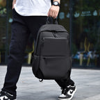Practical city backpack with multiple compartments and waterproof material