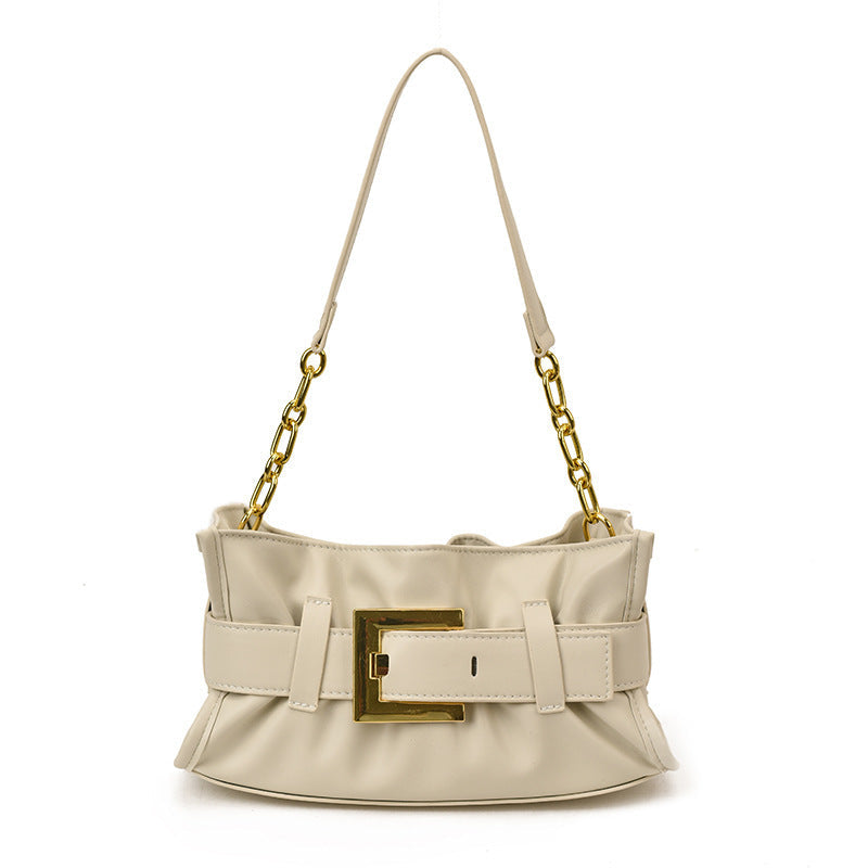 Women's crossbody bag with elegant chain accent and soft upper material-https://detail.1688.com/offer/989331176390.html-Calm Wears-Black-nothing-Calm Wears