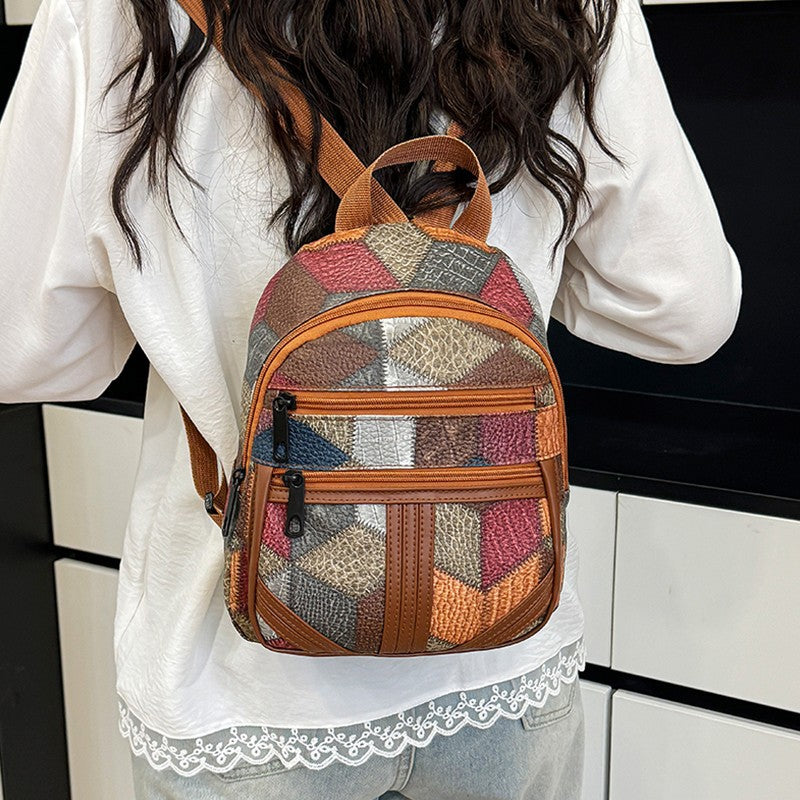 Stylish Geometric Patterned Mini Backpack Calm Wears